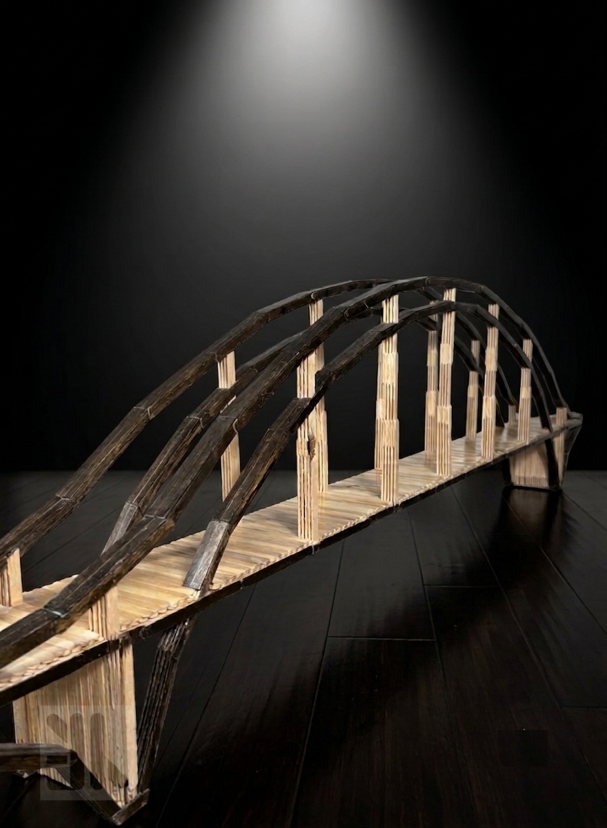 Span II bridge bookshelf side view